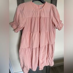 Peach flutter dress